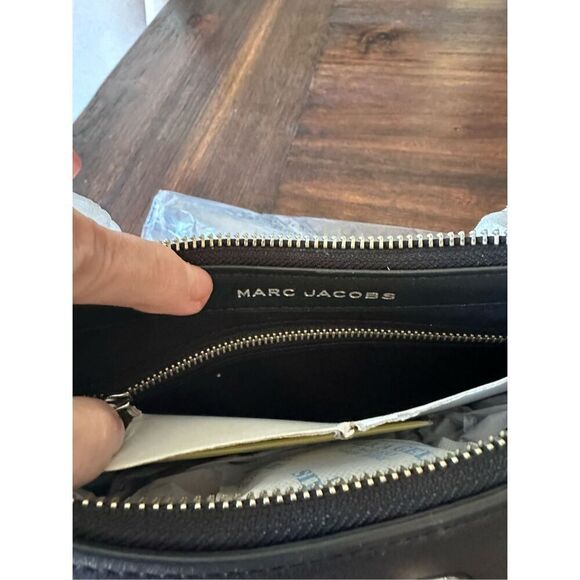 Marc Jacobs The J Marc Curve Top Handle Leather Shoulder Bag In Black - Picture 2 of 10